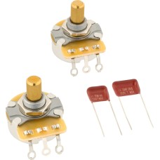 099-0831-002  Telecaster Solid Shaft Potentiometer and Capacitor Wiring Kit 2-Pack 0990831002