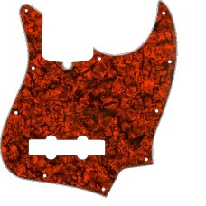 099-2197-004 Genuine Fender Jazz Bass® Pickguard, 10 Hole, 4 Ply, Orange Moto 0992197004
