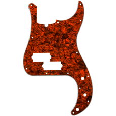 099-2198-004 Precision Bass Pickguard 13 Hole 4 Ply Orange Moto 0992198004