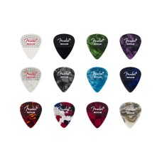 198-0200-300 Fender 351 Dotted Celluloid Medley Medium Guitar Picks 12 Pack 1980200300