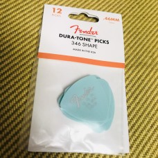 198-7346-700 Fender Picks 346 Dura-Tone .46 12-Pack Daphne Blue Thin 1987346700