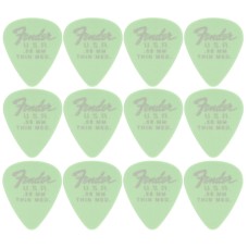 198-7351-750 351 Fender Picks Dura-Tone .58mm 12-Pack Surf Green Thin / Medium 1987351750