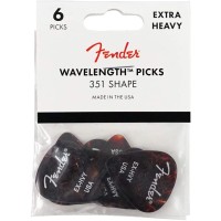 198-3351-700 (6) Fender Wavelength Tortoise Shell Guitar Picks 351 Extra Heavy 1983351700 198-3351-700 (6) Fender Wavelength Tortoise Shell Guitar Picks 351 Extra Heavy 1983351700