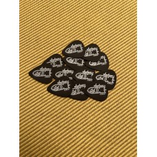 298-7351-850 (12) Genuine Jackson Med-Heavy 351 Picks with Bomb Graphic 2987351850