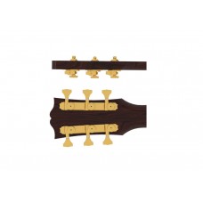6K2GL0G Hipshot Grip-Lock Open Gold 18:1 3x3 tuners with UMP