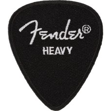 912-2421-109 Fender Guitar Heavy Pick Embroidered Patch Black 9122421109