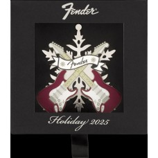 912-4761-706 Genuine Fender 2025 Crossed Stratocasters Holiday Ornament 9124761706