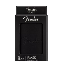 917-0000-087 Fender Guitar Blackout 8oz Stainless Steel Flask 9170000087