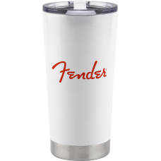 917-0000-024 Fender® Red Spaghetti Logo 20oz Tumbler White 9170000024
