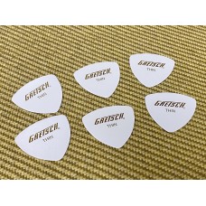 922-1346-180-6 (6) Genuine Gretsch White Thin 346 Guitar Picks