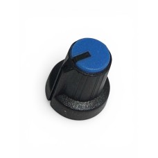 AK-KNB-Blue and Black Plastic Knob with Indicator Line Amp/Guitar/Pedal Knob 6mm