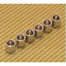 AP-0187-001 (6) 3/8" Nickel Flush Mount Solid Body Guitar Ferrules No Lip