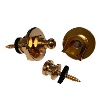 AP-0680-002 Quality Gold Old Style Schaller Strap Locks & Buttons 