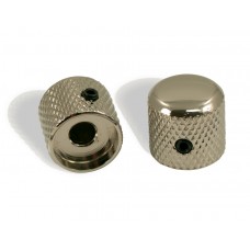 BBKNUS WD (2) Nickel Dome Knobs For Guitar/Bass
