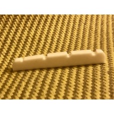 BN-BONE-038 Bleached Bone Flat Bottom 4-String Bass Nut 43X3.5