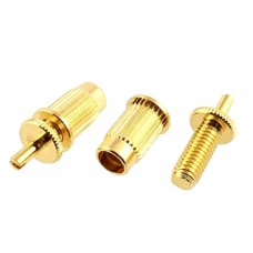 BP-0392-002 (2) Gold M8 Import to ABR Post Adapter Guitar Bridge Stud Kit