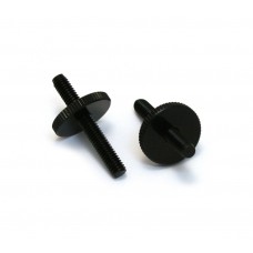 BP-2393-003 (2) Black Metric ABR Tune-o-matic Style Bridge Studs w/Thumbwheels 