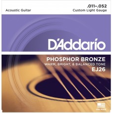EJ26 D'Addario Phosphor Bronze Acoustic Custom Light Guitar Strings