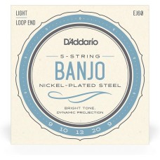 D’Addario EJ60 09-20 Light 5-String Nickel Banjo Strings