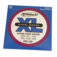 EXL120 D'Addario XL Series Electric Guitar Strings .009-.042