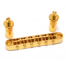 GB-0525-002 Gotoh Gold Big Hole Tune-O-Matic Style Guitar Bridge