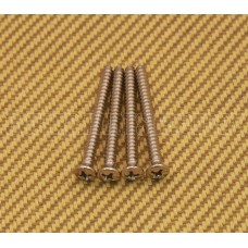 GS-0005-001 (4) Nickel Neck Plate Screws #8 x 1-3/4"