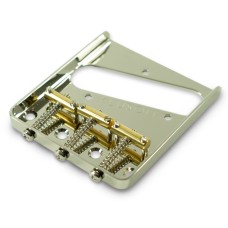 KVTBLHG-N Kluson Lefty Vintage Replacement Bridge For Fender Tele Steel W/ Brass Saddles