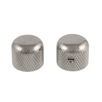 MK-3150-001 (2) Nickel Short Dome Knobs for Split Shaft Guitar/Bass MK-3150-001 (2) Nickel Short Dome Knobs for Split Shaft Guitar/Bass