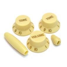 PK-0178-048 Aged Cream Strat Knob Set