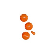 PK-0178-ORG Orange Import Knob Set for Strat Guitar