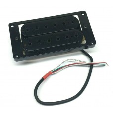 PU-BHH-B Black Hex Pole Bridge Position Humbucker Guitar Pickup w/ Ring 52mm