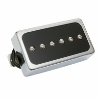 PU-SHA66C-B P90 Artec Splendor Humbucker Sized Bridge Pickup Chrome/Bk w/Ring Alnico 5 PU-SHA66C-B P90 Artec Splendor Humbucker Sized Bridge Pickup Chrome/Bk w/Ring Alnico 5