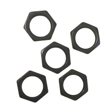 R-VKG-NUT-B (5) Black M9 Hex Nuts For Marshall Jack/Pots