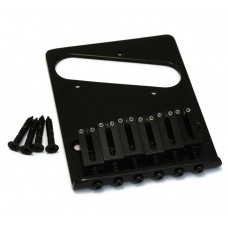 TB-0030-003 High Mass Black Gotoh Bridge for Fender Telecaster - Modern 6-Saddle