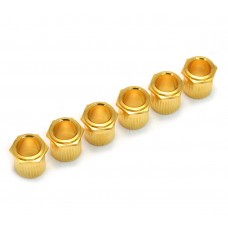 TK-0788-002 (6) Gold Vintage Style Hex Press-In Guitar Tuner Bushings