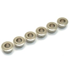 TK-0901-001 (6) Gotoh Nickel Press-In Guitar Tuner Adapter Bushings 