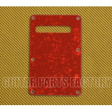 WD-STB-R Modern Cutout Back Plate Tremolo Cover Red 3-Ply for Strat