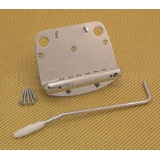 003-5559-000 Genuine Fender Chrome Mustang Guitar Vibrato Tremolo Tailpiece w/Arm 0035559000
