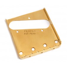 005-3683-000 Fender American Vintage RI Gold Tele Telecaster 3-Saddle Bridge Plate 0053683000
