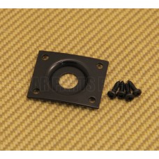 006-2424-000 Squier By Fender Guitar Black Curved Recessed Rectangle Jack Plate 0062424000