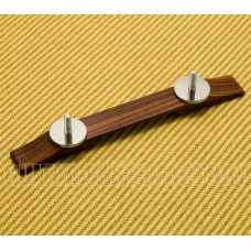 008-0620-249 Genuine Gretsch Rosewood Bridge Base w/ Chrome Wheels & Studs 0080620249