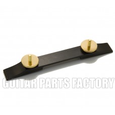 008-0625-000 Genuine Gretsch Bridge Base Ebony w/ Gold Hardware 74mm w/20mm 0080625000