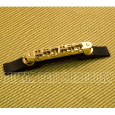 008-0628-000 Genuine Gretsch Gold Bridge Assembly A-O-M Ebony Base