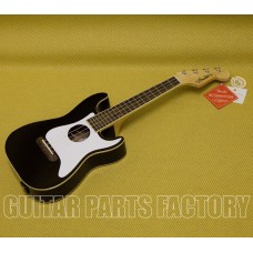 097-1653-106 Fender Fullerton Stratocaster Concert Ukulele Black Uke 0971653106