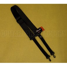 099-0612-060 Genuine Fender Banjo Strap Black Nylon White F Logo 0990612060