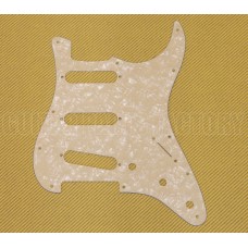 099-2140-001 Genuine Fender Standard Aged White Pearloid 4-Ply Strat Pickguard 0992140001