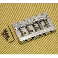 099-4410-000 Fender V (5-String) Block High-Mass Bridge w/ Logo Chrome Brass 0994410000