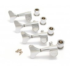 144CL4 Grover Lefty 4 Inline Mini Series Chrome Bass Tuners