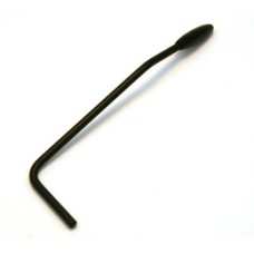 4V-ARM-187-B Hipshot USA Guitar Black Tremolo Arm with Black Tip Flat Plate, Contour, 6