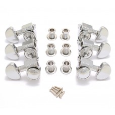 502C Grover Chrome Locking Guitar Tuners 3+3 Tuning Ratio 18:1 